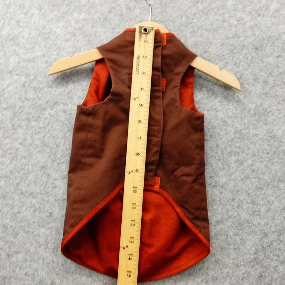 Woolrich Dog Vest Jacket Small Brown Canvas Insulated Hunting Utility Pet Coat